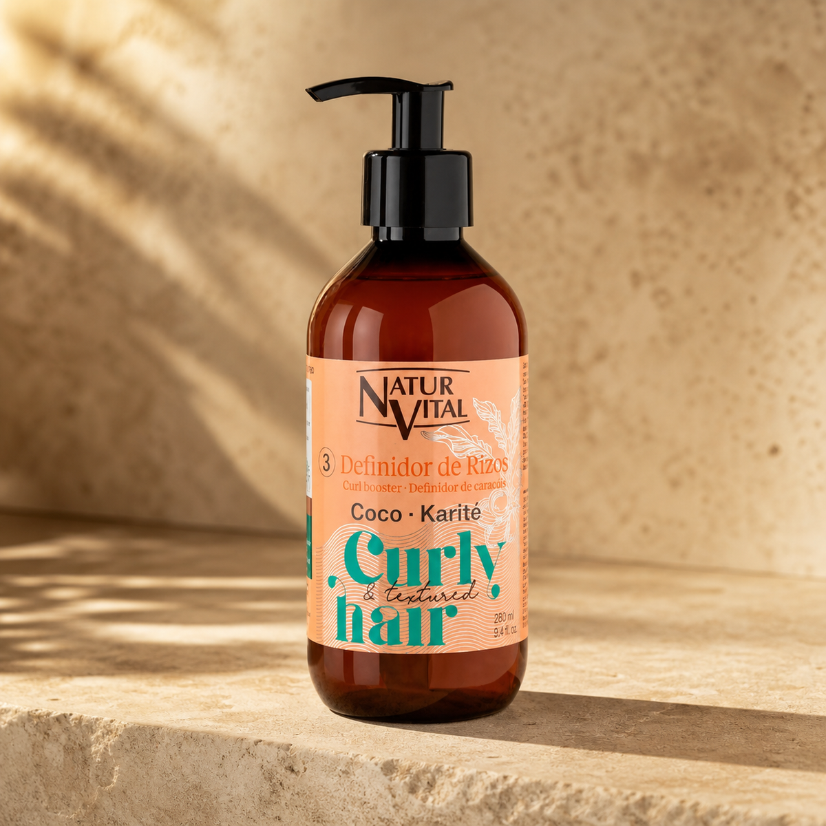 Definidor de Rizos NaturVital Curly con Coco y Karité 280 ml
