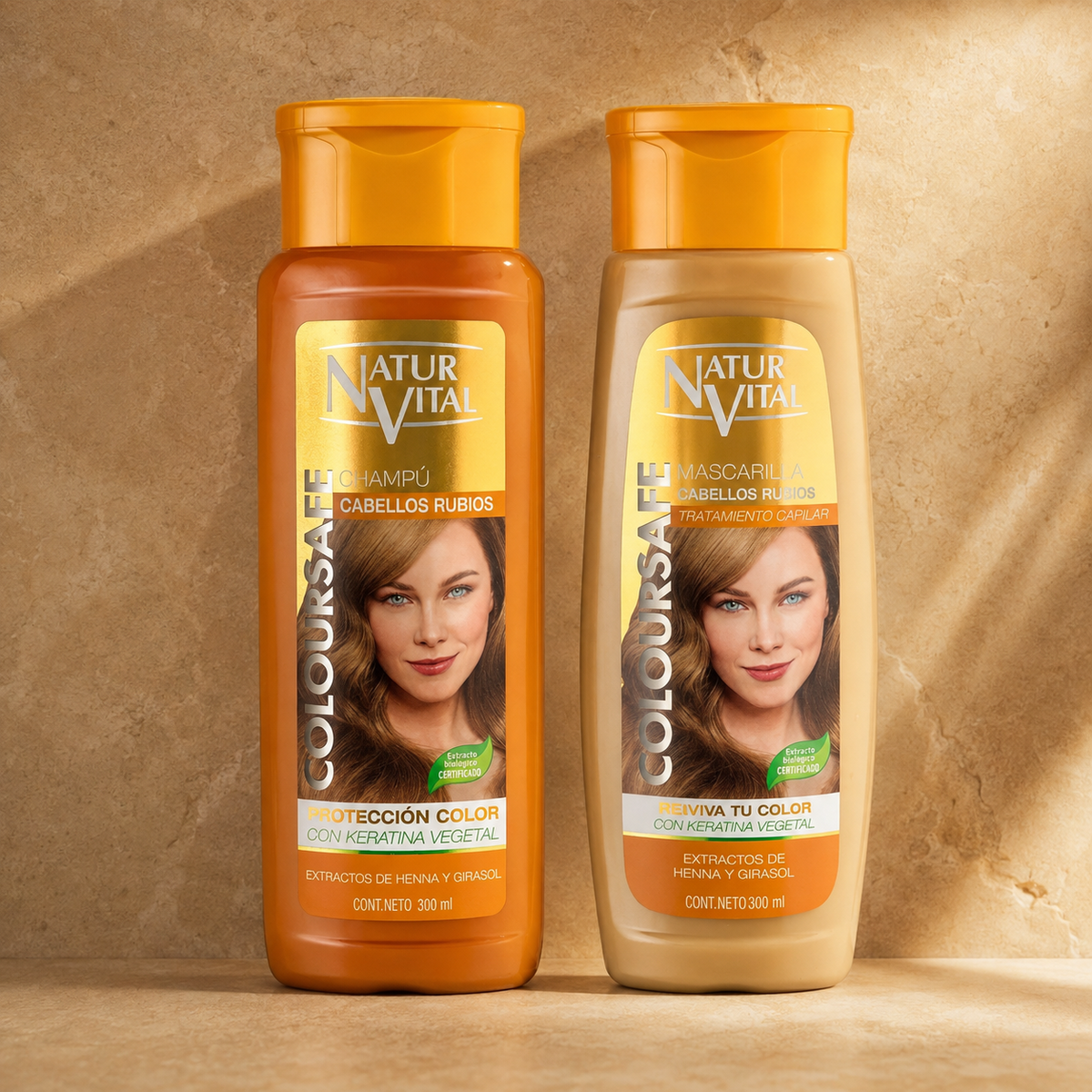 Dúo NaturVital ColourSafe Cabellos Rubios Shampoo + Mascarilla 2 × 300 ml
