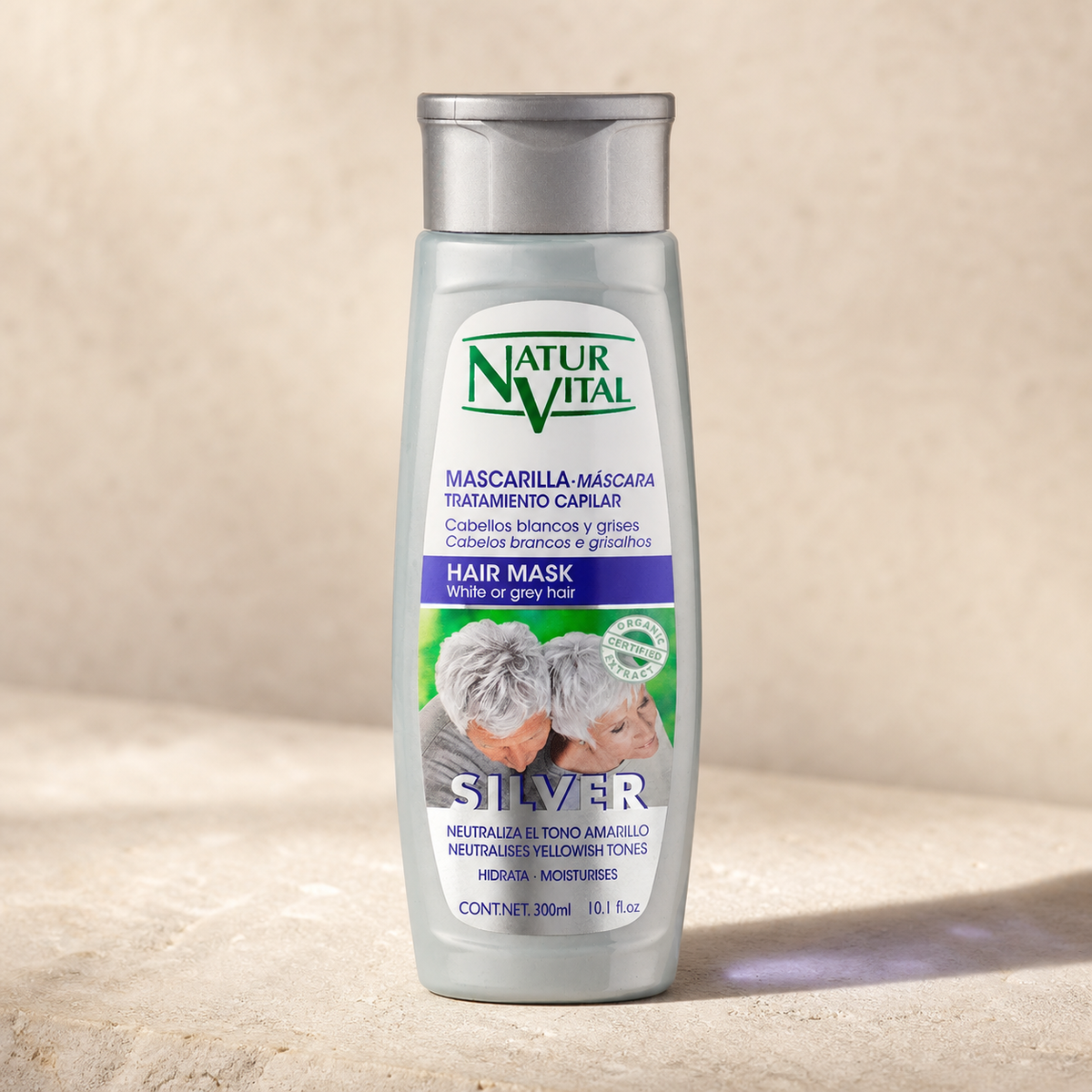 Mascarilla Matizante NaturVital Silver para Canas 300 ml