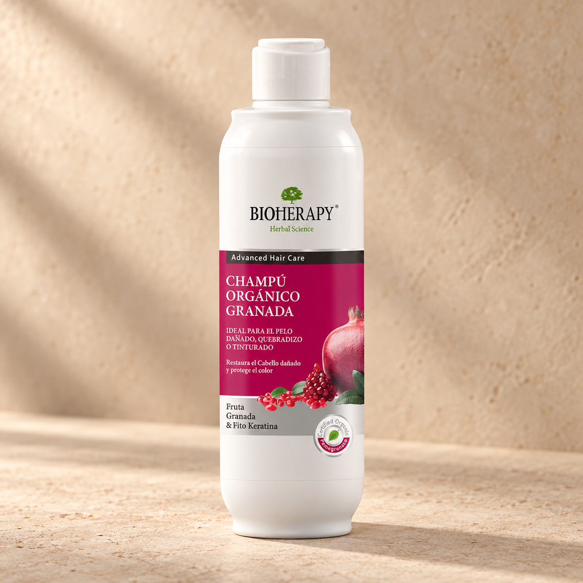 Shampoo Bioherapy Granada Orgánico para Cabello Dañado y Teñido 330 ml