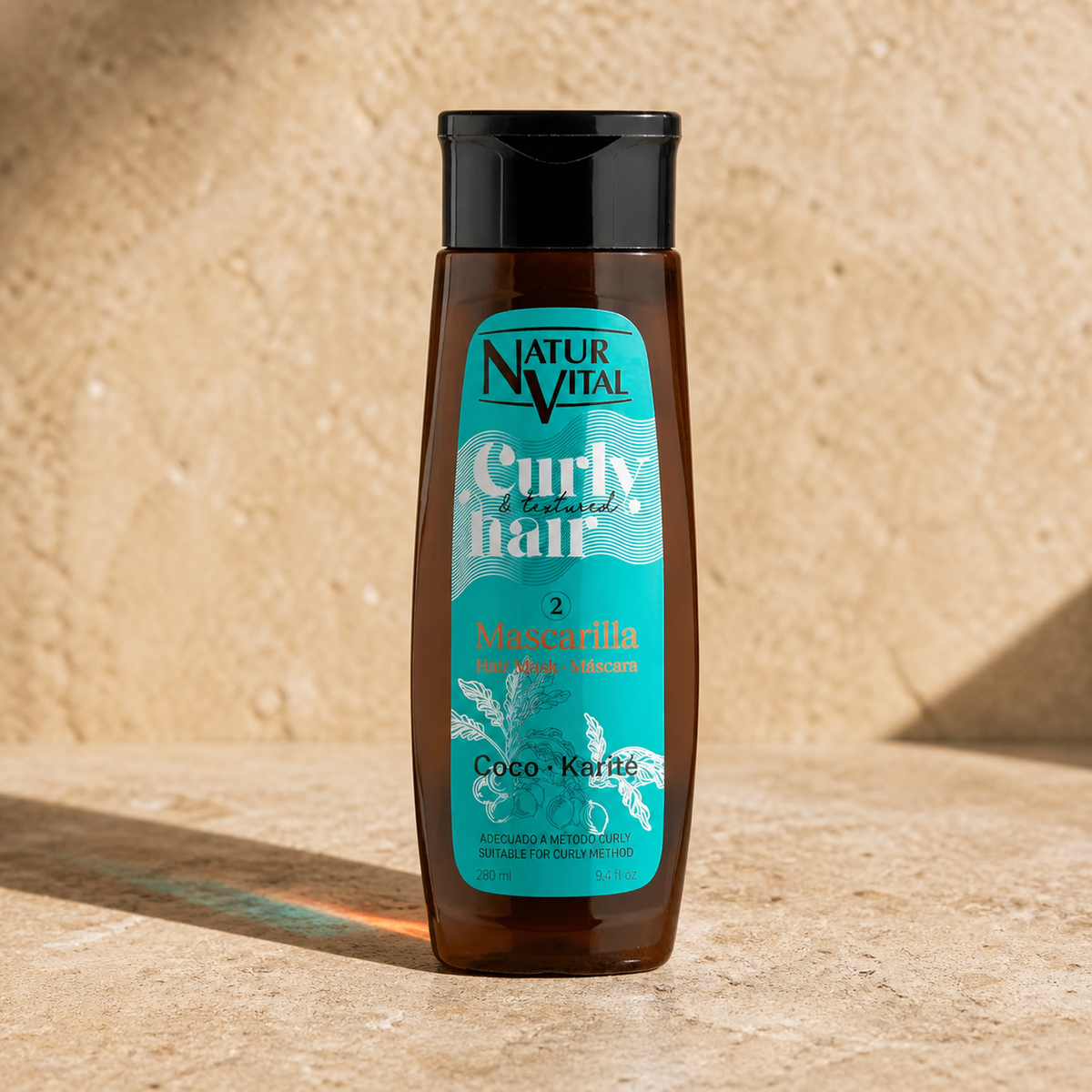 Mascarilla NaturVital Curly para Cabello Rizado y Ondulado 280 ml