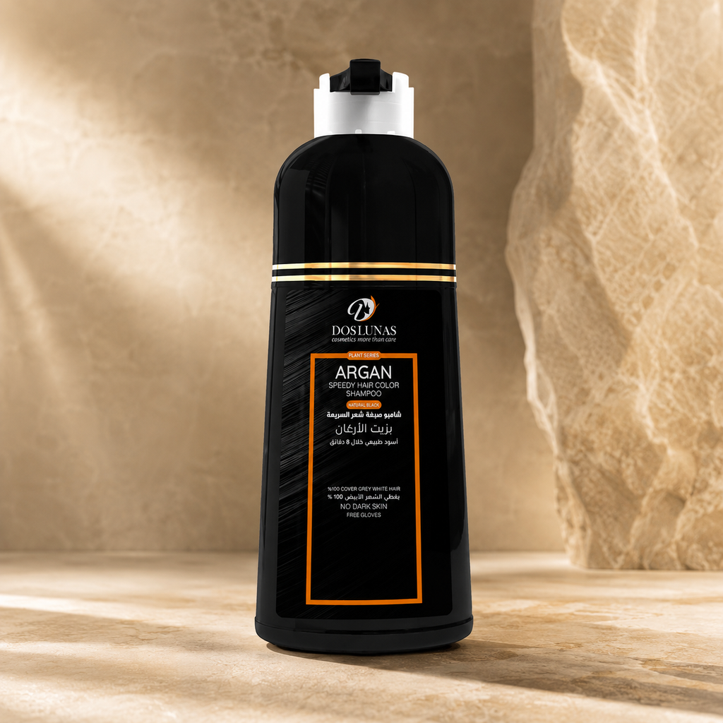 Shampoo Colorante Dos Lunas Argan Negro Natural 420 ml