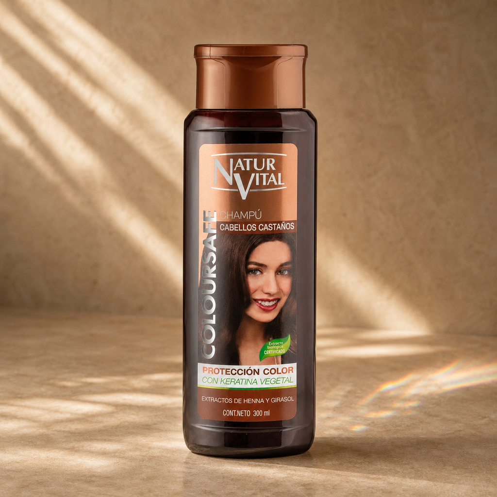 Shampoo NaturVital ColourSafe para Cabellos Castaños 300 ml