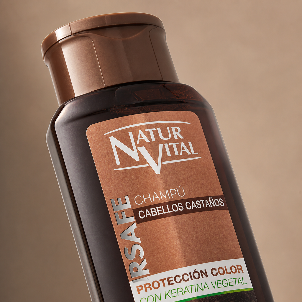 Shampoo NaturVital ColourSafe para Cabellos Castaños 300 ml