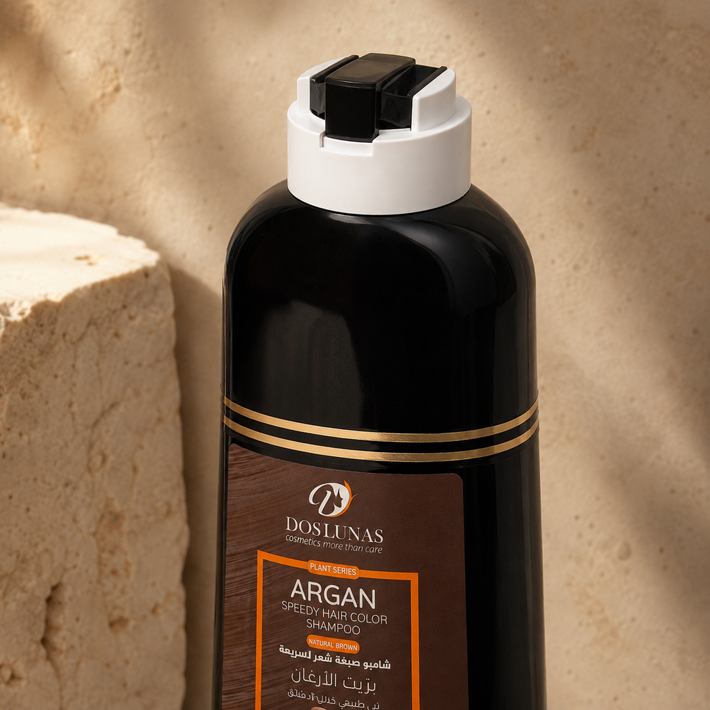 Shampoo Colorante Dos Lunas Argan Castaño Natural 420 ml
