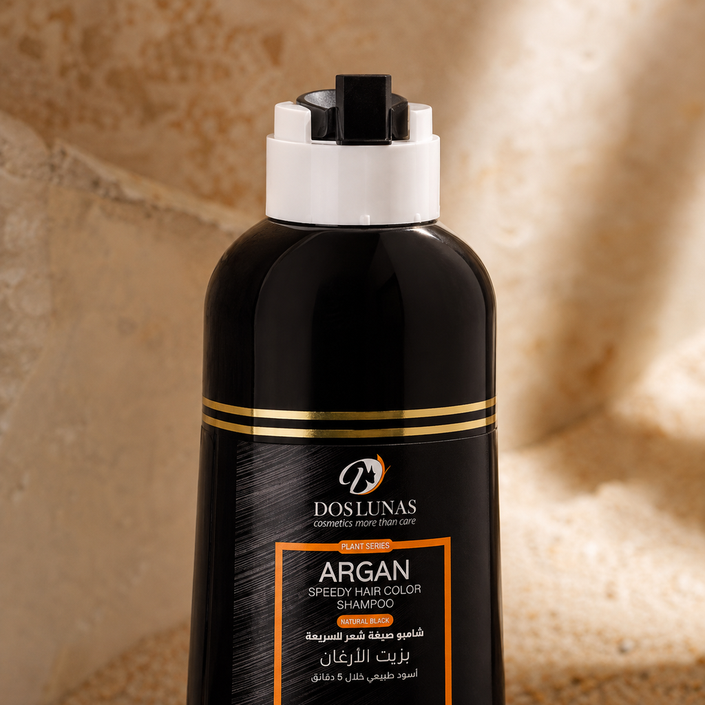 Shampoo Colorante Dos Lunas Argan Negro Natural 420 ml