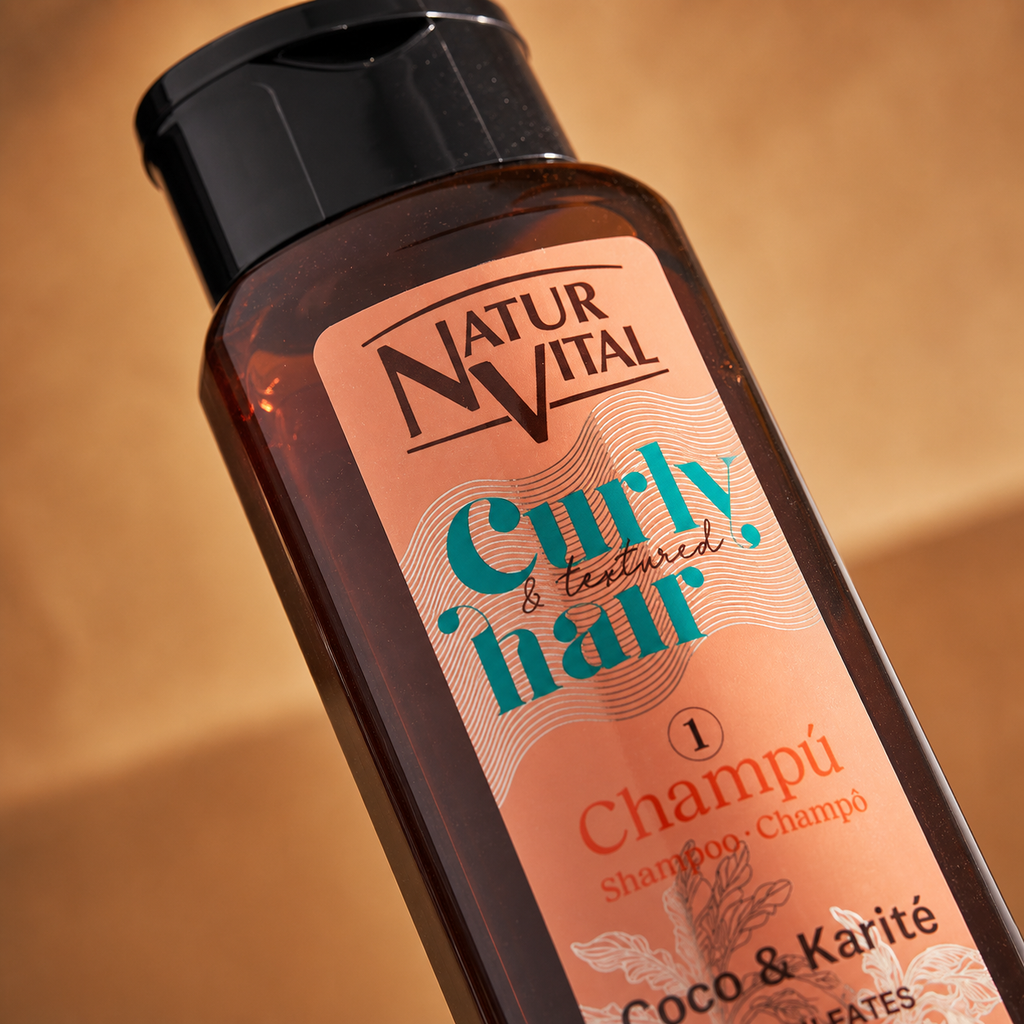 Shampoo NaturVital Curly para Cabello Rizado y Ondulado 280 ml