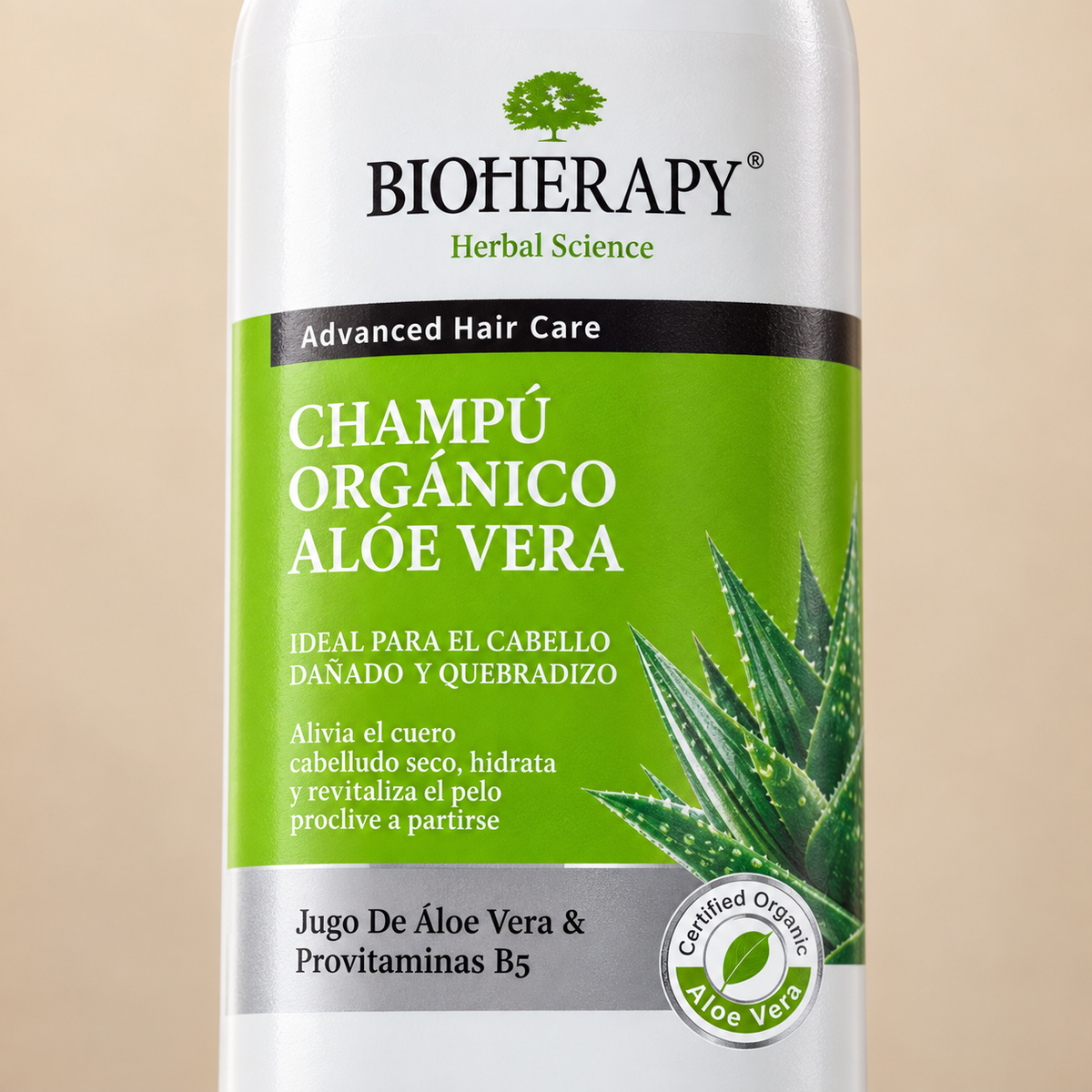 Shampoo Bioherapy Aloe Vera Orgánico para Cabello Seco y Quebradizo 330 ml