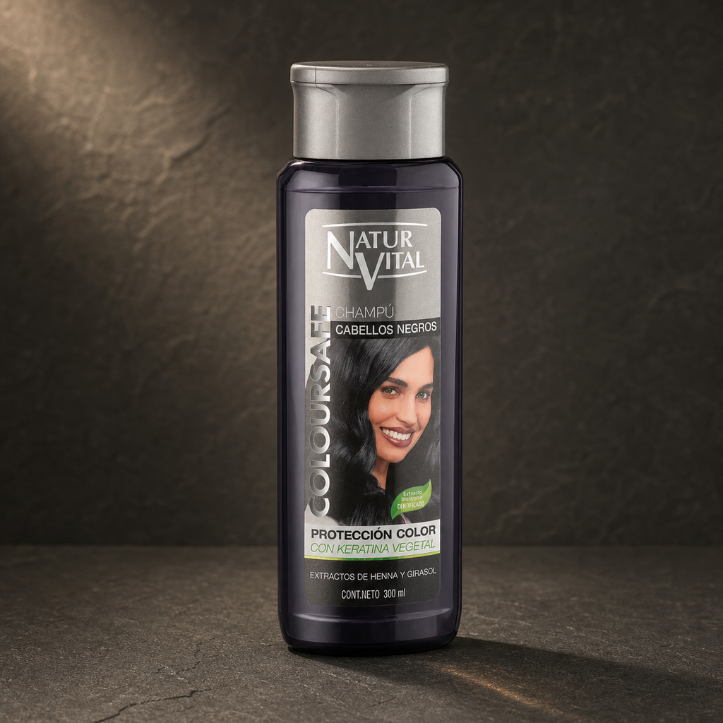 Shampoo NaturVital ColourSafe para Cabellos Negros 300 ml