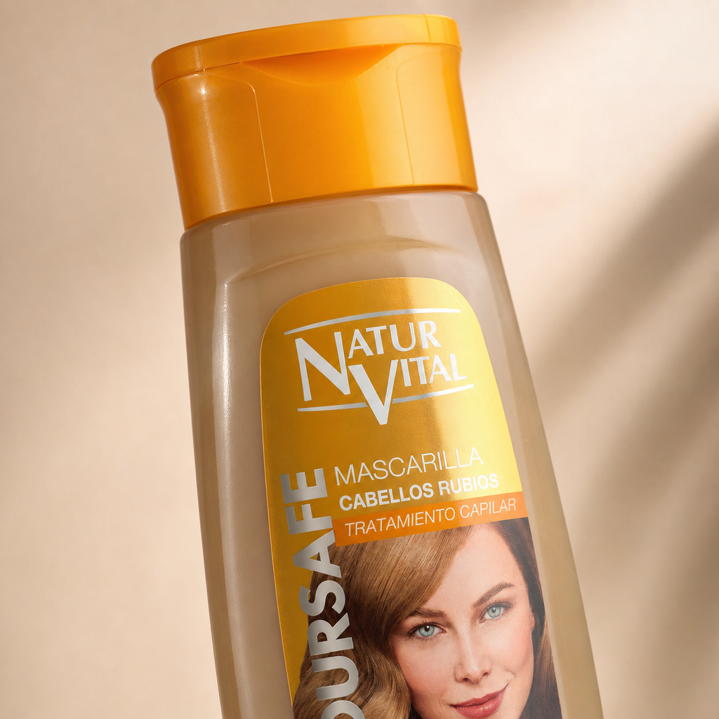 Mascarilla con Color NaturVital ColourSafe Cabellos Rubios 300 ml