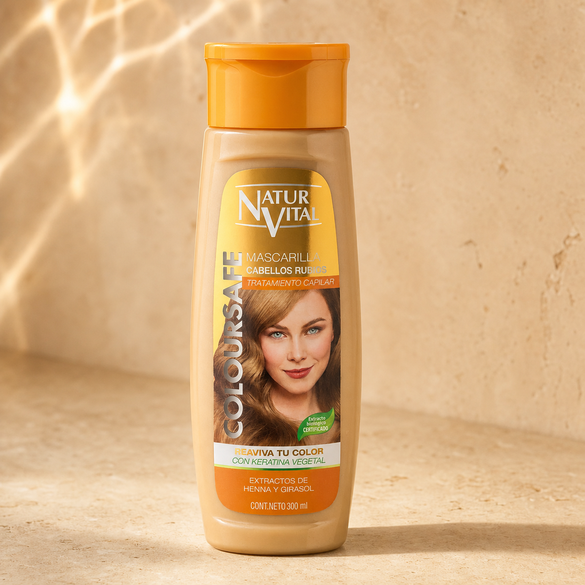 Mascarilla con Color NaturVital ColourSafe Cabellos Rubios 300 ml